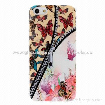 Butterfly Pattern Smooth Plastic Case for iPhone 5 and 5S, OEM Orders Welcomed